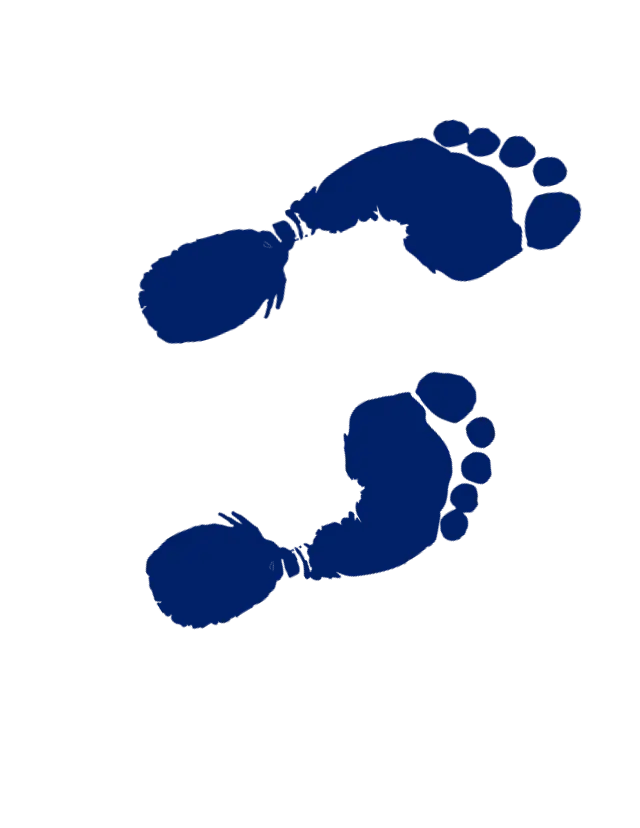 Graphic of footprints